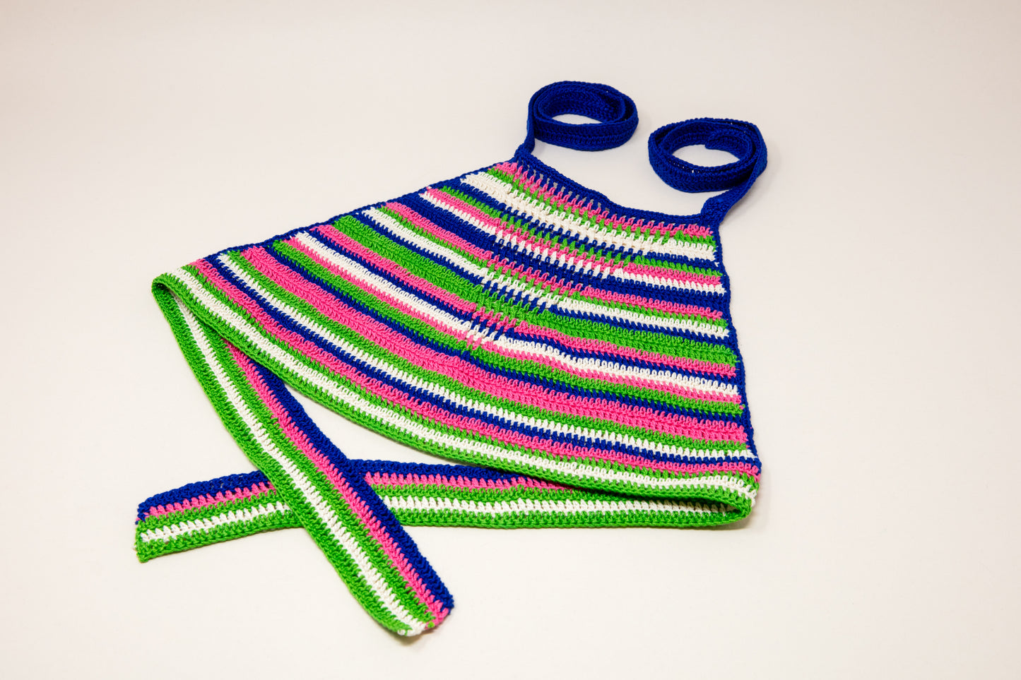 Striped Crop Top Pink/Blue