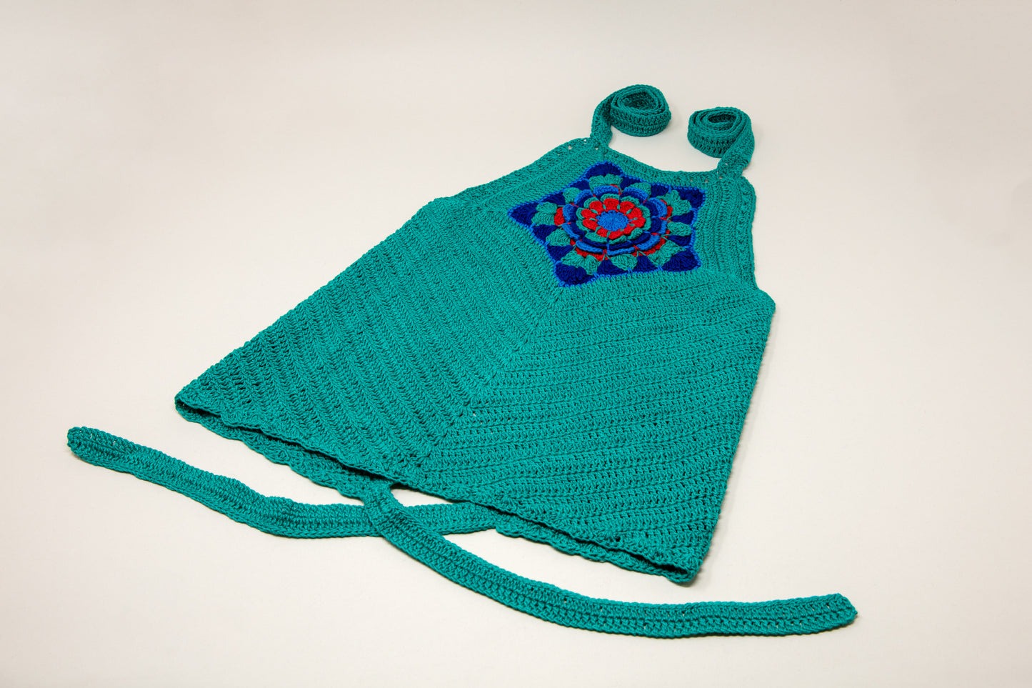Flower Halterneck Top Teal