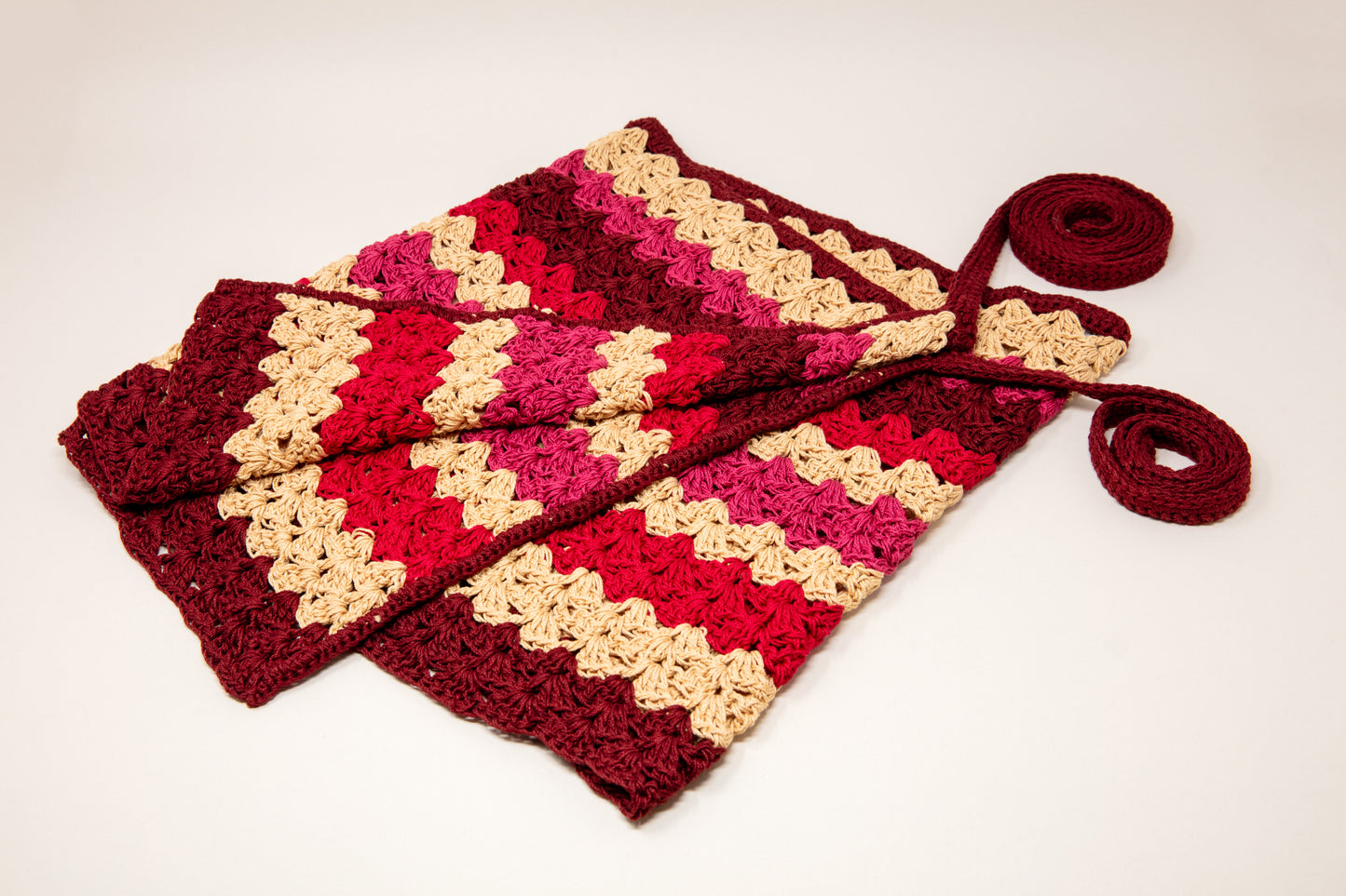 Bahia Skirt Burgundy/Beige/Red