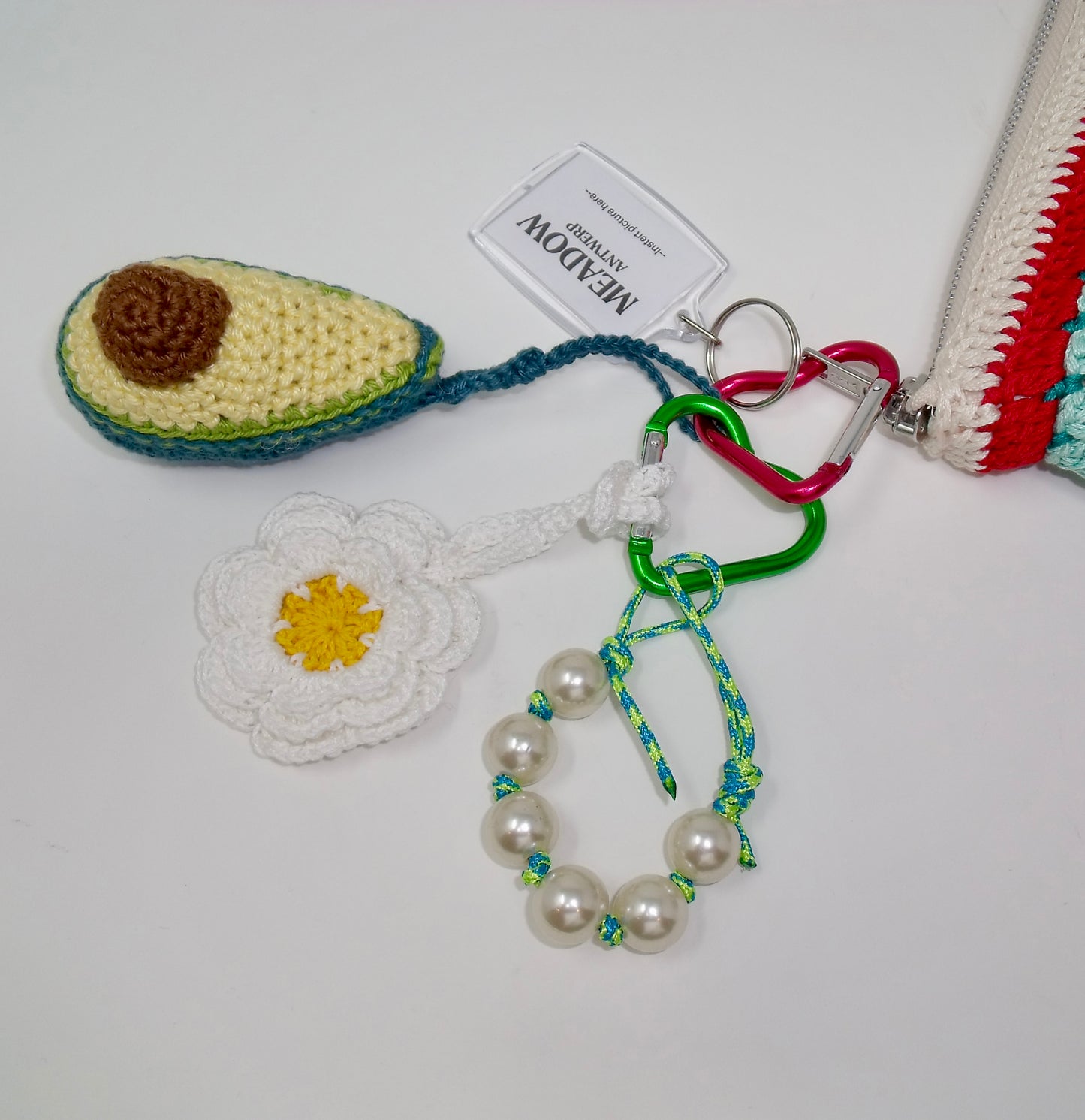 Avocado & Daisy Bag Charm