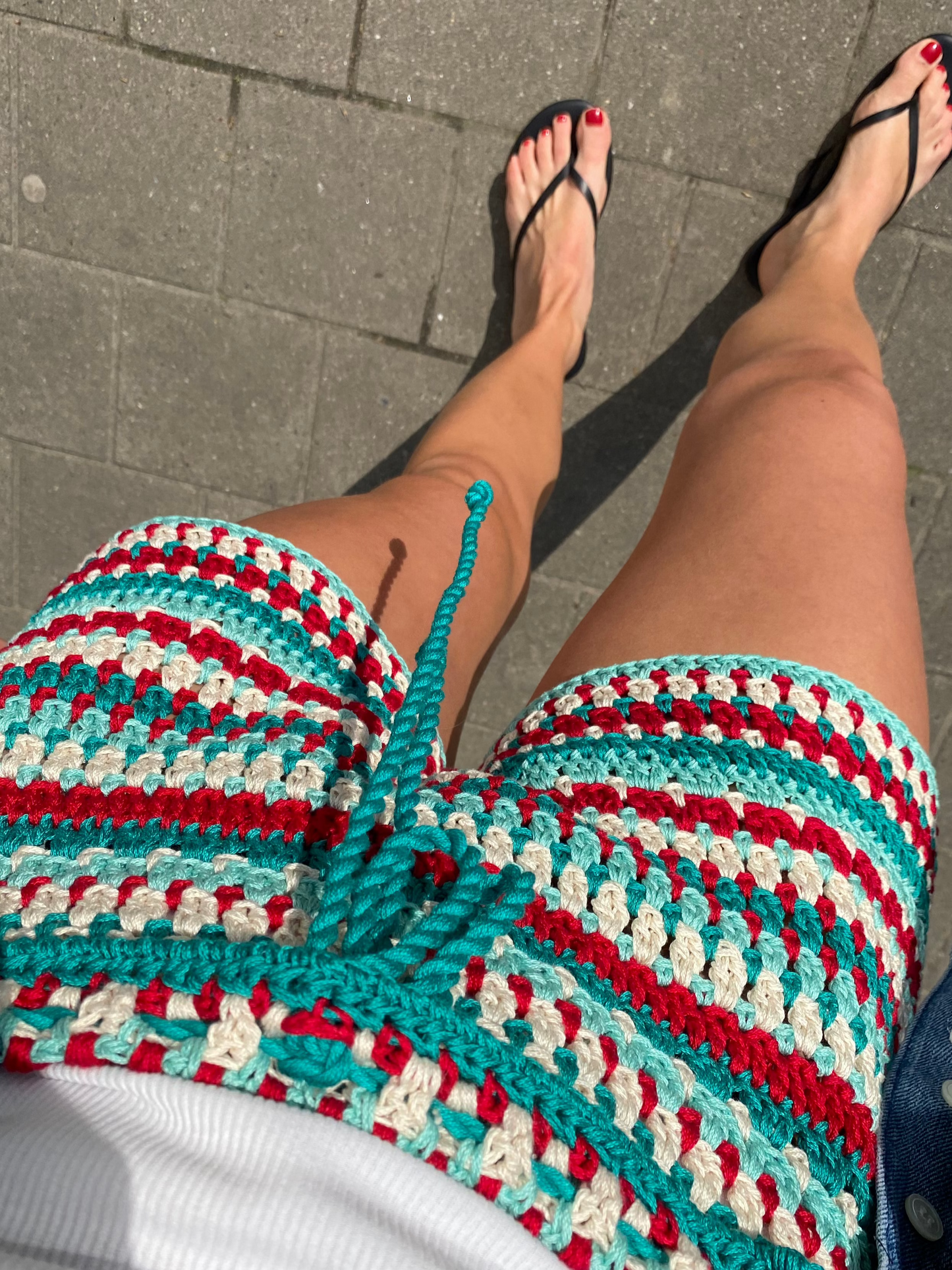 Skala Short Red/Turquoise