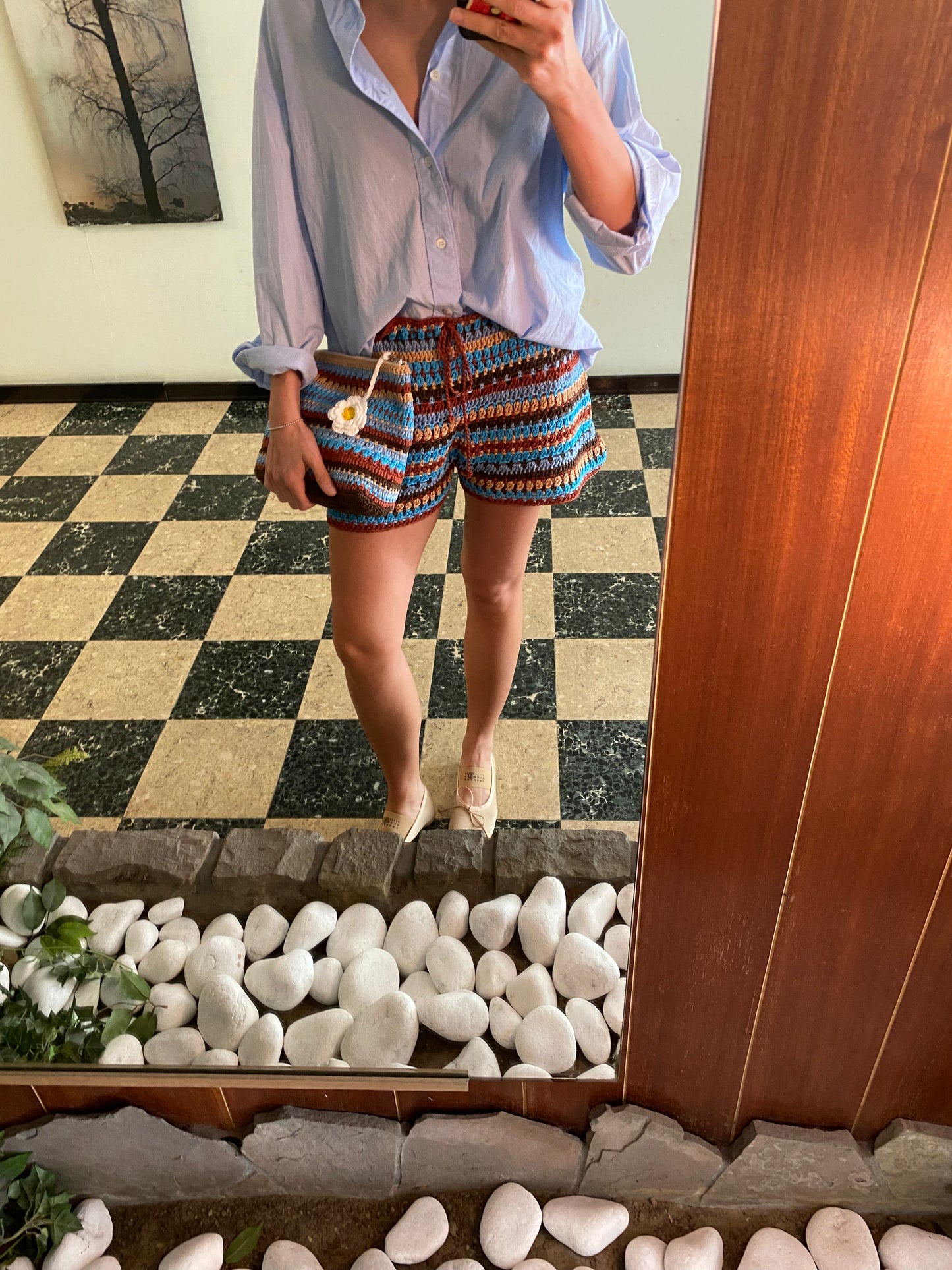 Skala Short Brown/Aqua