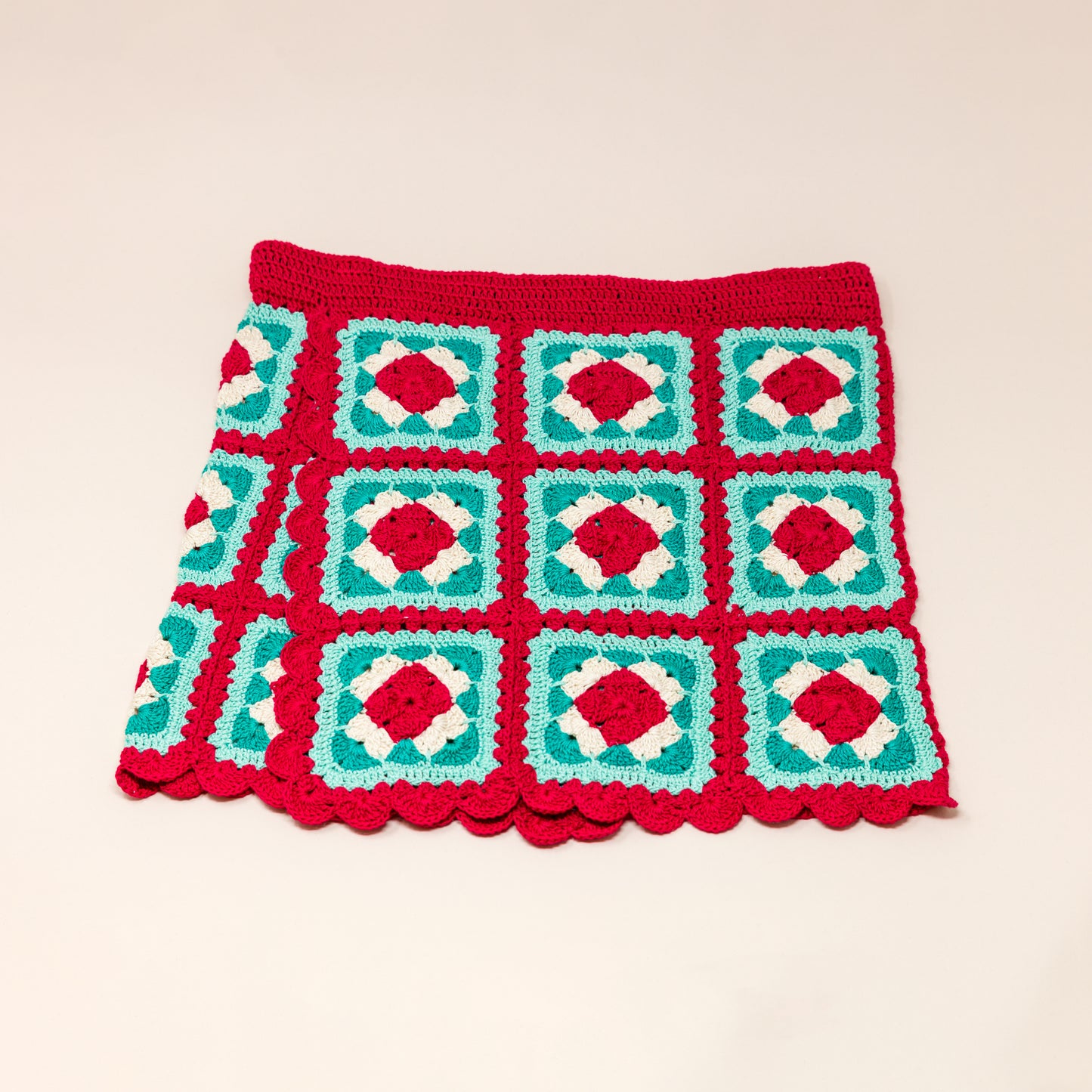 Palermo Skirt Red/Turquoise