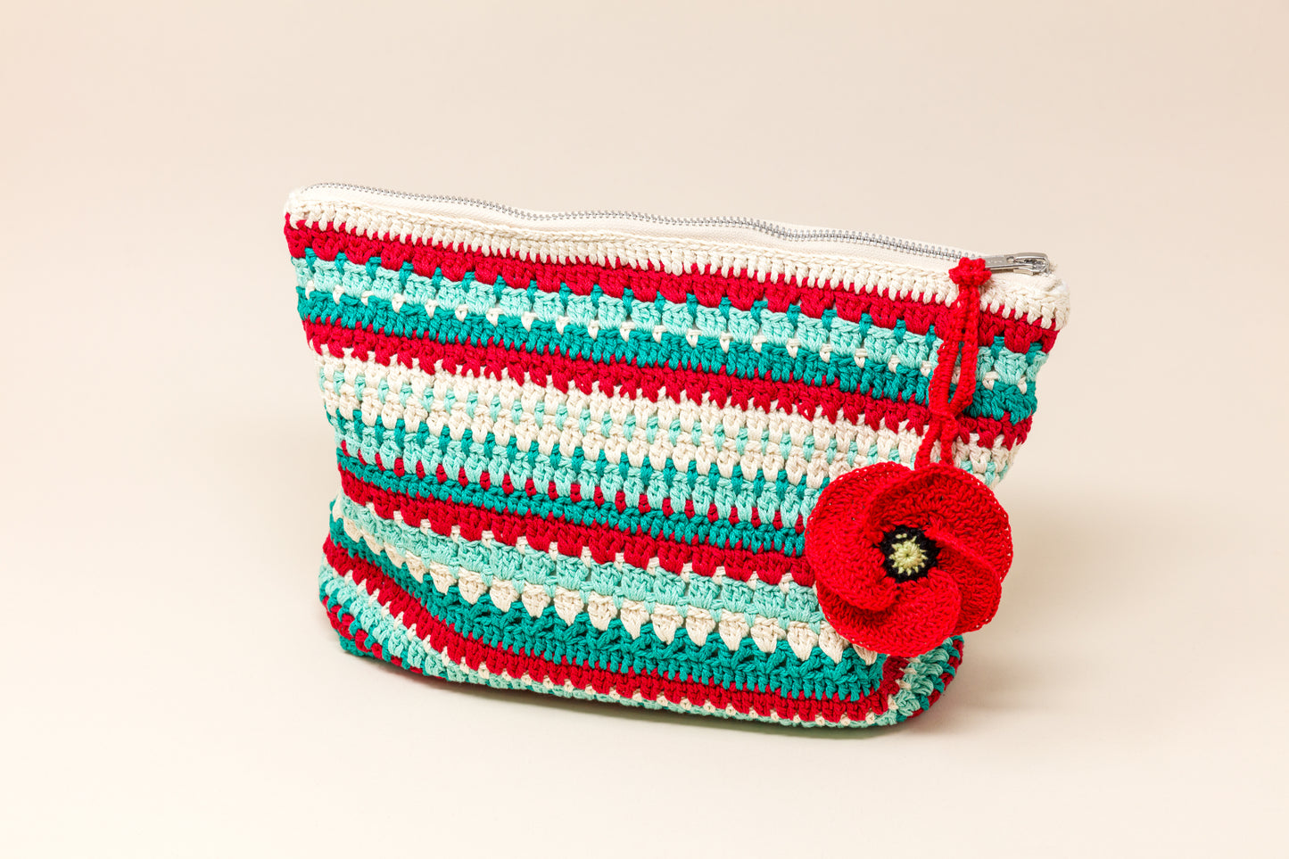 Meadow Clutch Red/Turquoise