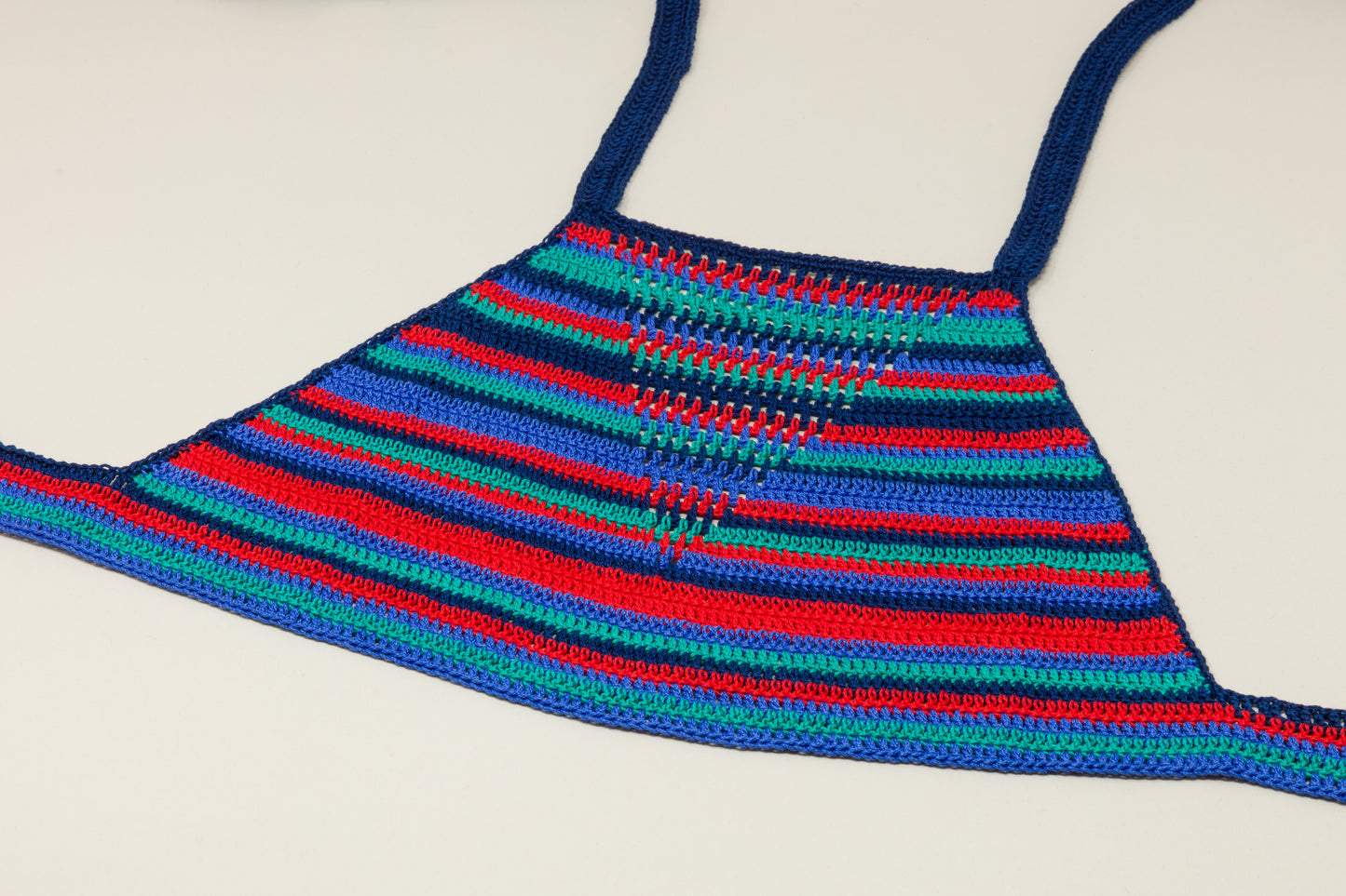 Striped Crop Top Navy/Red