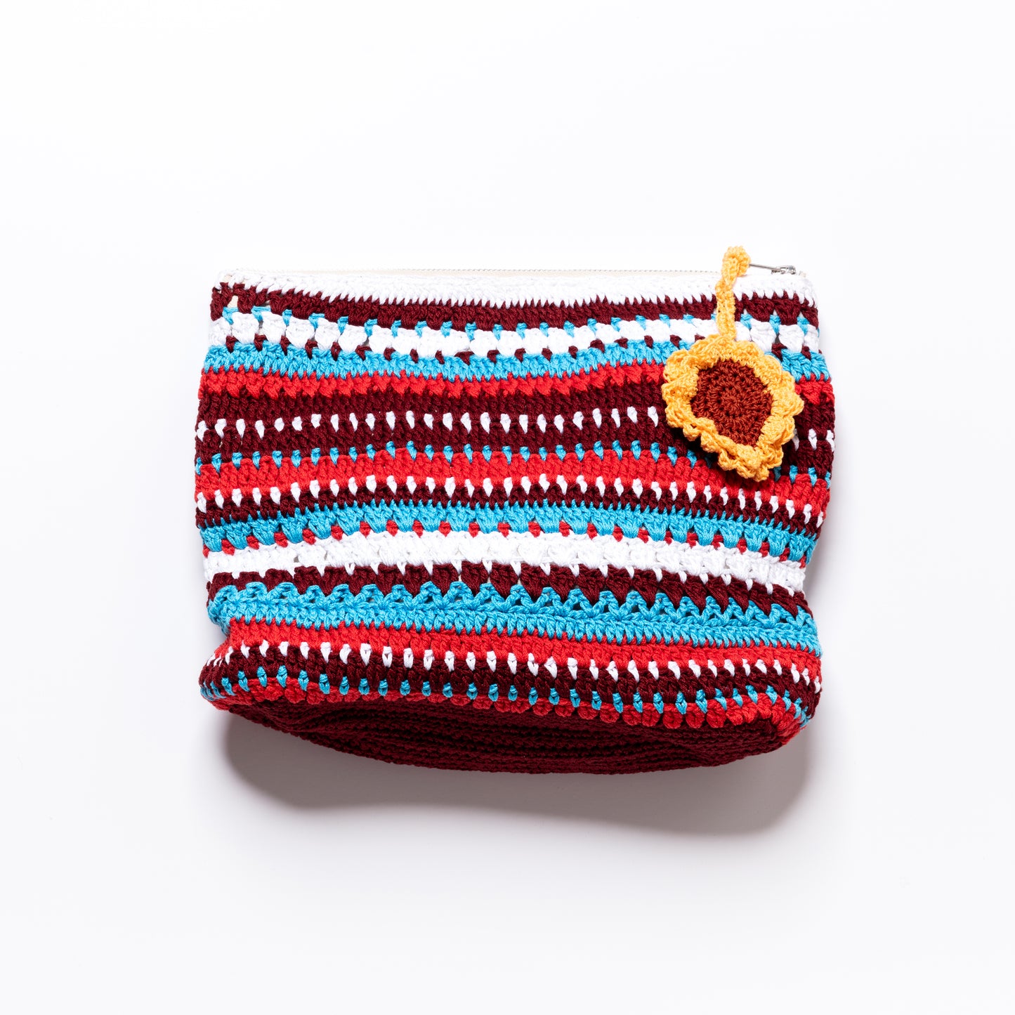 Meadow Clutch White/Aqua/Red