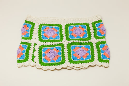 Mini Palermo Skirt Grass/Apricot
