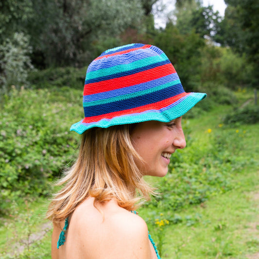 Bucket Hat Navy/Red