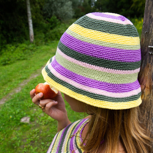 Bucket Hat Purple/Khaki