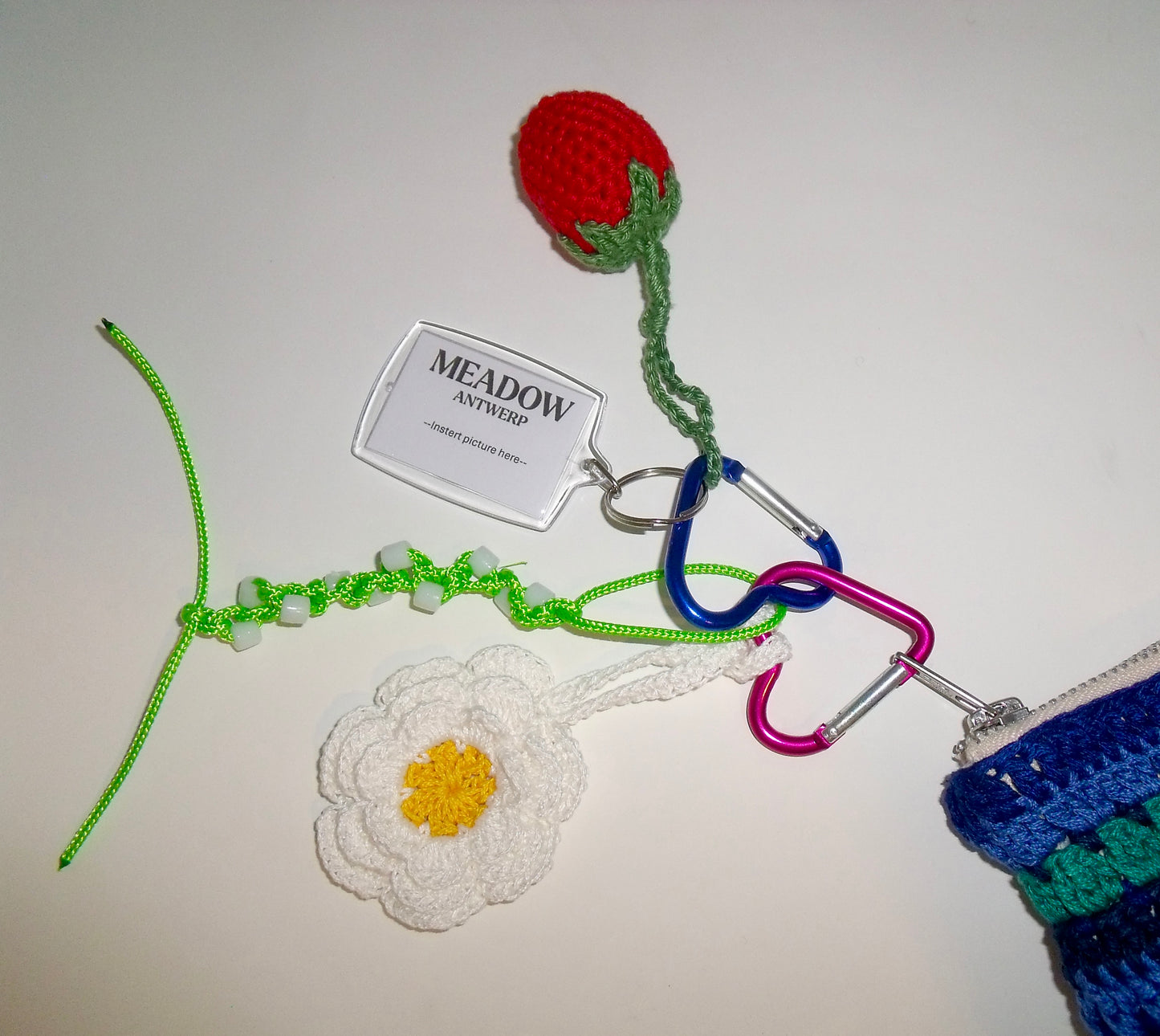 Strawberry & Daisy Bag Charm