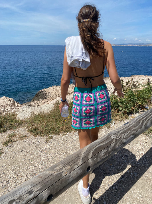 Palermo Skirt Purple/Teal