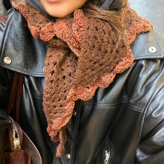 Triangle Scarf Brown