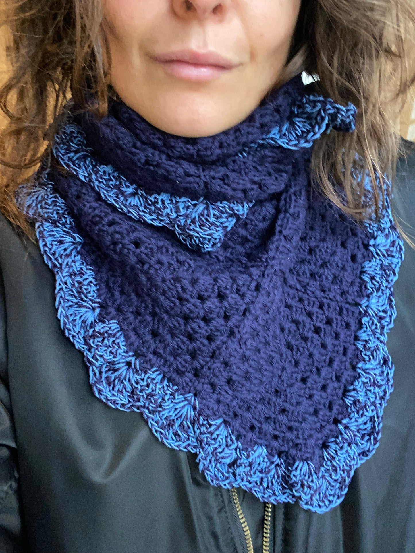 Triangle Scarf Navy