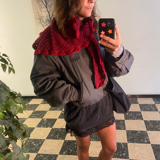 Triangle Scarf Burgundy