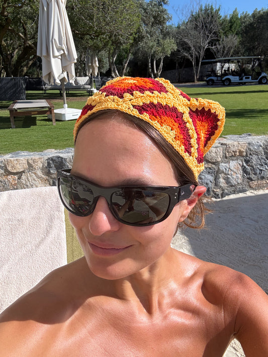 Triangle Headscarf Yellow/Orange/Red