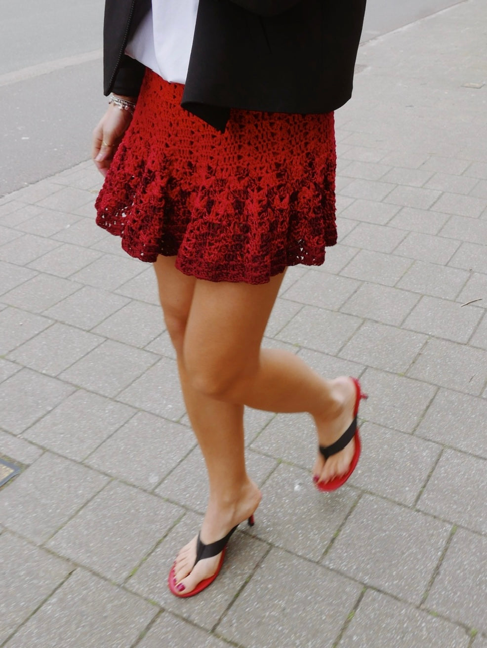 Flowy Mini Skirt Red