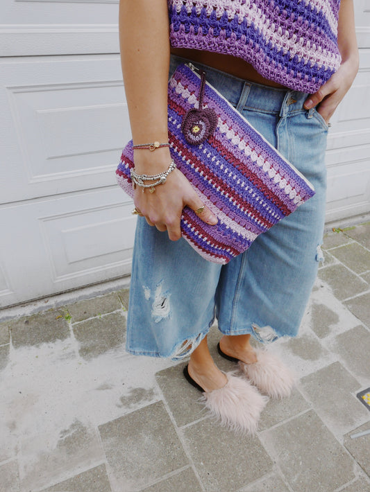 Meadow Clutch Multi Purple