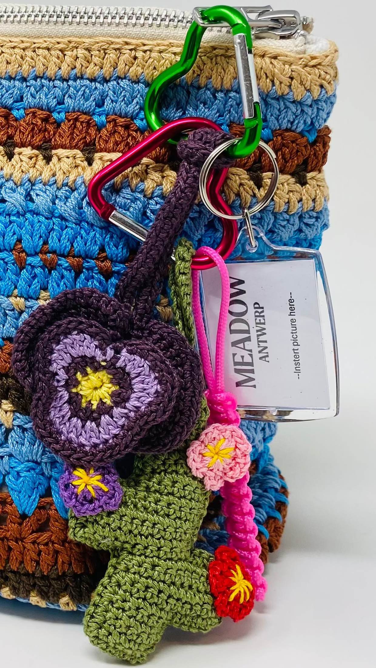 Cactus & Violet Bag Charm