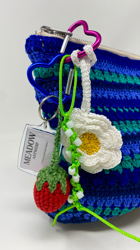 Strawberry & Daisy Bag Charm